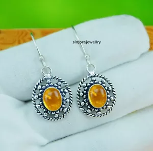 Orecchini pendenti/goccia fatti a mano in argento sterling 925 con pietre pre... - Foto 1 di 4