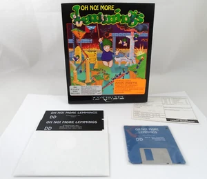 Oh No! More Lemmings IBM 5,25 + 3,5 Diskette PC Big Box Tandy Amstrad Floppy - Bild 1 von 7