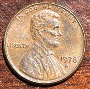Guter Zustand, 1978 D PENNY Denver Neuwertig. Gefüllter D Fehler - Bild 1 von 7