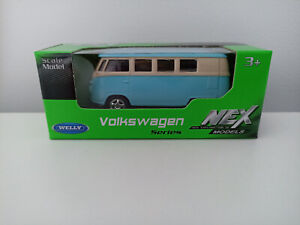 Welly NEX '63 Volkswagen T1 Bus, Blue, No. 52221DT - 1:64 1/64 1:60 1/60