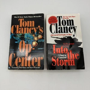 Tom Clancy Paperback Books LOT OF 2, Op Center & Into The Storm - Imagen 1 de 12