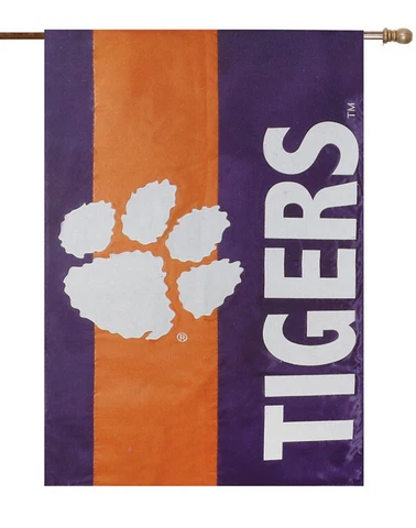 NEW CLEMSON Tigers University Purple Orange House Flag 28” x 44” Cover