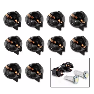 10pcs T10 168 192 Bulb Holders Wedge Dashboard Dash Light Base Twist Socket Lock - Picture 1 of 13
