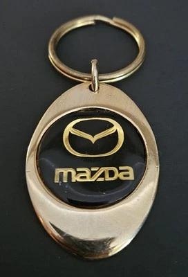 Vintage Solid Brass Mazda Keychain 80's-90's - Image 1 of 4
