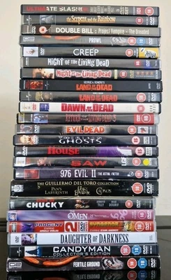 Horror Movie DVD Lot Slasher Cult Living Evil Dead Vampire Saw Omen Some Sealed - Image 1 of 4