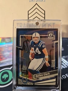 Donruss Optic Dallas Clark # 76 2023 negro Pandora Prizm 7/25 Colts SSP - Imagen 1 de 3
