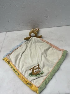 Adivina cuánto te amo mamá y bebé conejito manta de seguridad Lovey 15" X 15" - Imagen 1 de 7