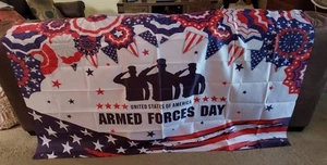 United States Armed Forces Day Banner 3,5'X6ft mit 2 Ösen - Bild 1 von 1