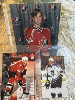 Rob Blake NHL Photo & Esso Olympic Heroes Card + Team Canada #44 Photo ロブ・ブレイク - Imagem 1 de 4