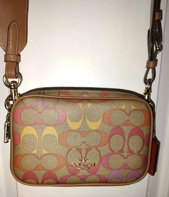 Bandolera Coach Jes multicolor lona exclusiva C1308 nueva sin etiquetas Foto 1 de 4