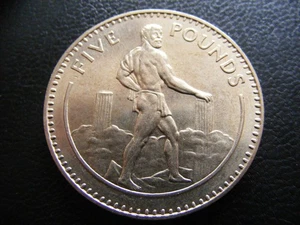 W332w Gibraltar Virenium £5 Pounds 1989 FREE POSTAGE - Picture 1 of 2