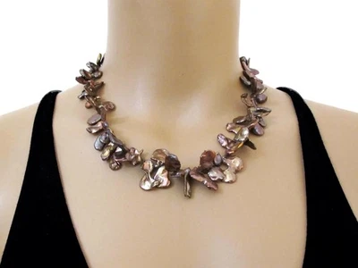 Colar de prata esterlina djs Sundance Sol cobre pérola Keshi LK Cataog boêmio - Imagem 1 de 4