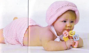 SWEET Bare Necessities Baby Bonnet & Fancy Pants/Crochet Pattern Instructions - Picture 1 of 1