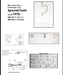 Mercedes SPECIAL TOOLS MANUAL for W111 280SEC 280SE/C + 3.5L Engine thru 1971 - Bild 1 von 12