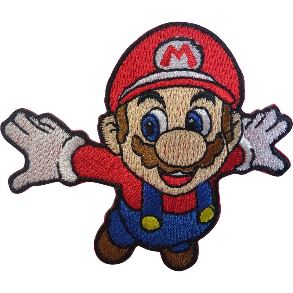 Videojuego Mario Patch Hierro Coser en Bordado Insignia Super Mario Bros Nintendo