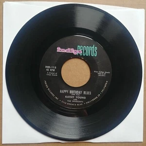 KATHY YOUNG Happy Birthday Blues 45 7" POP VOCAL Record Vinyl Records - Picture 1 of 2