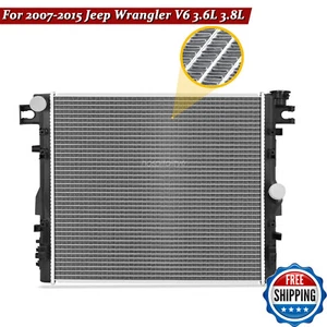For 2007-2015 Jeep Wrangler V6 3.6L 3.8L Brand New Aluminum Radiator Fits 2957 - Picture 1 of 6