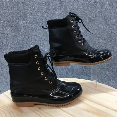 JF Just Fab Botas Mujer 10 Evi Tobillo Pato Invierno Negro Imitación Cuero Imitación Piel Foto 1 de 4