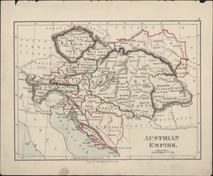 1890 Boulton Antique Map of The Austrian Empire, Bohemia, Hungary, Bosnia - Picture 1 of 1