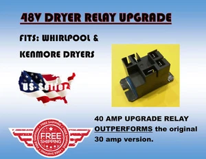 NEU Kenmore Whirlpool Trockner Relais 40 Amp Upgrade ersetzt 3405281 T9AP1D52-48-03 - Bild 1 von 1