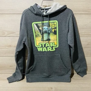 Grogu Star Wars Mandalorian Hombres Cultura Pop Pullover Gráfico Sudadera con Capucha Gris Talla S - Imagen 1 de 5