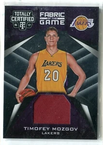 2016-17 Totalmente Certificado Timofey Mozgov Tela del Juego JERSEY RELIQUIA LAKERS - Imagen 1 de 1