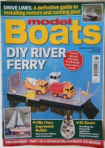 Model Boats June 2024 River Ferry SS Raven HMS Warrior Stuart Turner Henley - Picture 1 of 1