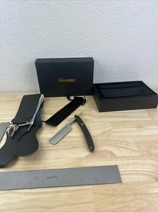 Akunsz Rasiermesser Set Rasiermesser mit gerader Kante und Lederriemen - Bild 1 von 12
