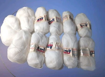 11 Skeins Vintage Columbia-Minerva Amy 100% Brushed Acrylic Yarn White 2701  Foto 1 de 3