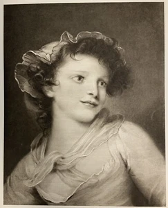 Impresión artística de mezzotinta La Coquette por Jean Baptiste Greuze 1905 FoundArtShopCom - Imagen 1 de 12