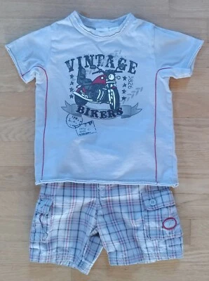 Koala Niños Niño Gris 2 Piezas Moto Manga Corta Conjunto Talla 24 Meses Foto 1 de 4