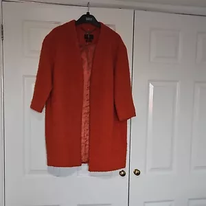 Marks And Spencer Autograph Burnt Orange Boucle Coat - Picture 1 of 2