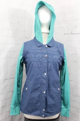 Neff Renee Lightweight Zip-Up Jacket, Women's Medium, Navy / Teal, New - Image 1 of 4