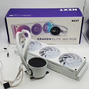 NZXT Kraken Elite 360 RGB 2024 AIO CPU Liquid Cooler 360mm Radiator/White *READ* - Zdjęcie 1 z 7