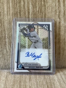 Bowman Chrome Brando Mayea Mojo 2024 Auto Yankees Prospect #BMA-BMA - Imagen 1 de 2