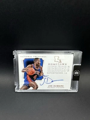 2017 Panini National Treasures Hometown Heroes /25 Joe Dumars #HH-JDM Auto HOF - Image 1 of 2
