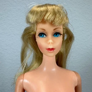 VTG 1966 Barbie Twist And Turn Mattel Japan Blonde Hair Blue Eyes Rooted Eyelash - Picture 1 of 9