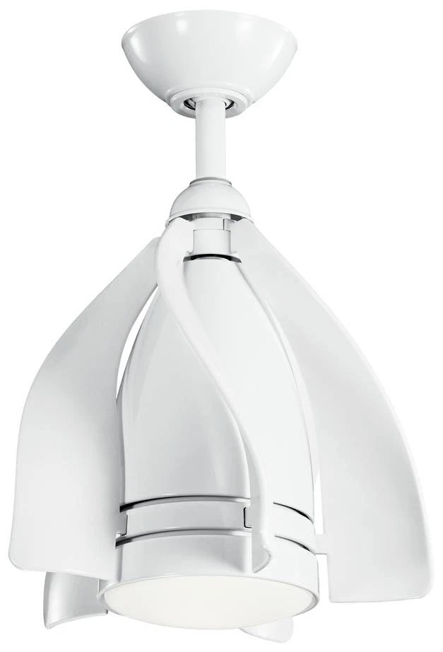 15" Kichler Terna White LED Ceiling Fan - Image 1 of 1