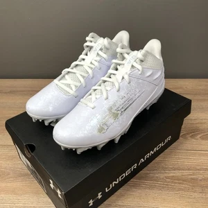 UNDER ARMOUR BLUR SELECT MC GS Football Cleats Youth Size 4.5 WHITE 3027976-100 - Picture 1 of 12