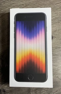 Apple iPhone SE3 64GB Black - Locked To Verizon Prepaid -Brand New - Picture 1 of 1