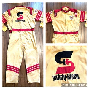 Vintage Racing Coveralls Medium 90s Bell Helmet Safety Kleen Race Suit 3XL - Picture 1 of 21