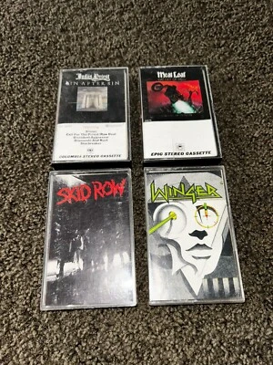 JUDAS PRIEST Skid Row Winger 4 Cassette Tape Lot 80s Heavy Metal Rock Sin After - Image 1 of 3