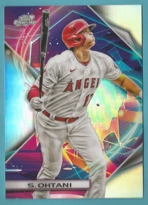 2022 Topps Chrome Cosmic Baseball Shohei Ohtani Cosmic Refractor #14 - Image 1 of 2