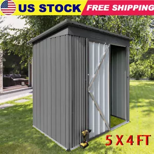5' x 4' Outdoor Metal Storage Shed w/Lockable Door for Backyard Garden Patio - Picture 1 of 7