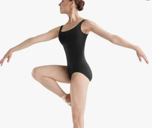 NEW Bloch Leotard Tank Sleeveless Black Microlux Faire Stretch Size XL - Bild 1 von 5