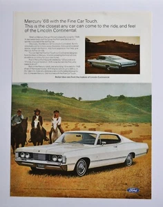 Anuncio de coche grande - 1968 Mercury Park Lane (folleto de cartel impreso en anuncio) - Imagen 1 de 1