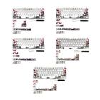 80PCS PBT DyeSub Plum Blossom Keycaps Compatible with61/64/67/68 Keyboards