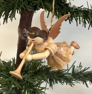 2842/24 Engel Kurzrockengel Schwebeengel mit Posaune Erzgebirge - Bild 1 von 2