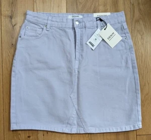 Dorothy Perkins Eco Lilac Denim Mini Skirt Size 10 - Picture 1 of 7