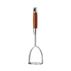 Kitchen Potato Masher with Wood Handle - Stainless Steel Press